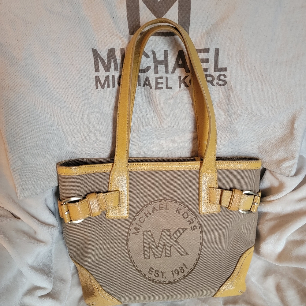 Michael Kors handbag canvas and leather